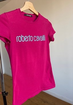 Vintage Y2k Roberto Cavalli Hot Pink Tee