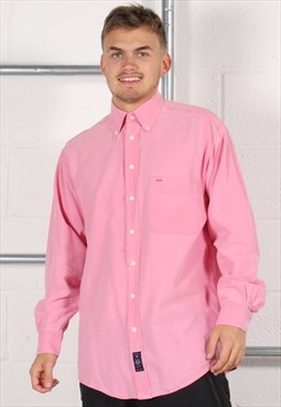 Vintage Gant Shirt in Pink Casual Long Sleeve Medium
