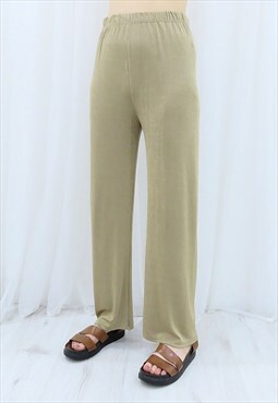90s Vintage Gold Slouchy High Waisted Trousers