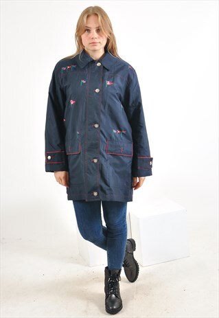 VINTAGE 90'S WINDBREAKER EMBROIDERED JACKET
