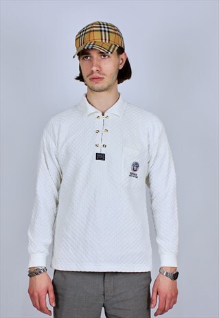 VERSACE VINTAGE JMEN POLO LONGSLEEVE
