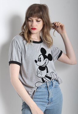 Vintage Disney Mickey T-Shirt Grey