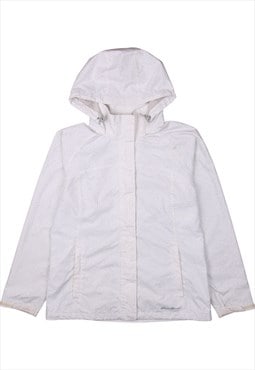 Eddie Bauer 90's Hooded Full Zip Up Windbreaker Medium White