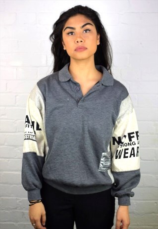 VINTAGE 90'S 1/4 BUTTON SWEATSHIRT