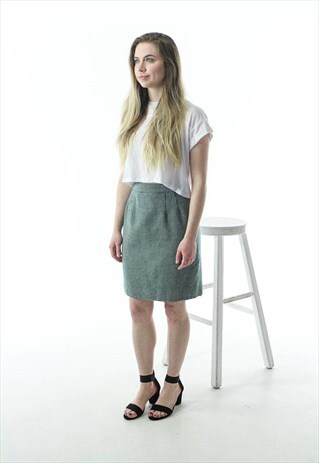 PENCIL HOUNDSTOOTH SKIRT / FITTED GRAPHIC SKIRT