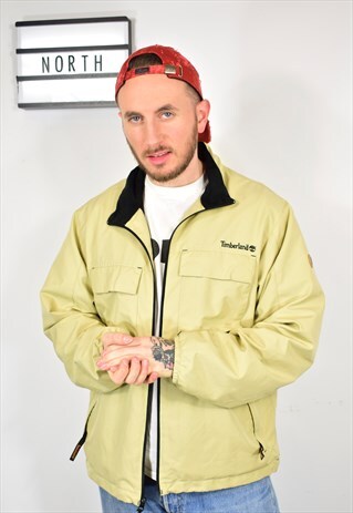 VINTAGE TIMBERLAND WEATHERGEAR BEIGE ZIP JACKET