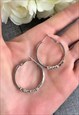 Silver Coloured Diamonte Hoop Earrings