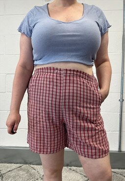 (W32-40) 90s Gingham Shorts