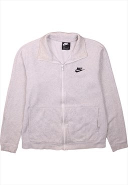 Vintage 90's Nike Sweatshirt Swoosh Full Zip Up Grey Small