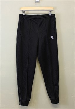Vintage Joggers Black With Contrast White Embroidered Logo