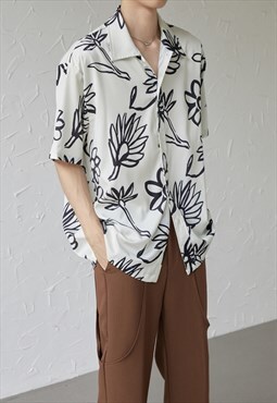 Men's design botanical shirt SS2022 VOL.6