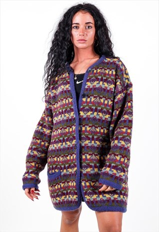 VINTAGE PATTERNED KNIT JUMPER K538