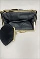 VINTAGE 60'S MINI BAG BLACK FABRIC WITH A MATCHING PURSE