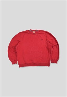 Vintage 00s Nike Embroidered Logo Sweatshirt in Red
