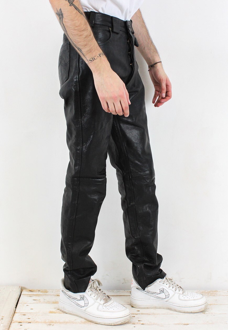 Asos mens leather store pants