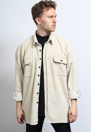 VINTAGE CORDUROY SHIRT CREAM