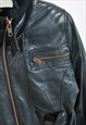 VINTAGE 00S REAL LEATHER BOMBER JACKET