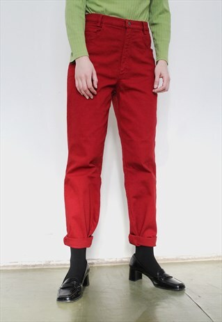 HIGHWAISTED RED JEANS