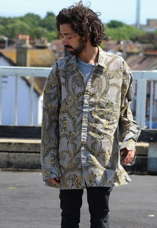 VINTAGE // 80'S // PATTERNED SHIRT