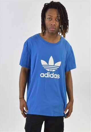 VINTAGE 90S BLUE ADIDAS T SHIRT