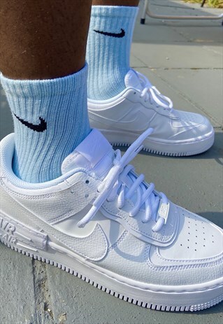 PASTEL BLUE CUSTOMISED NIKE SOCKS