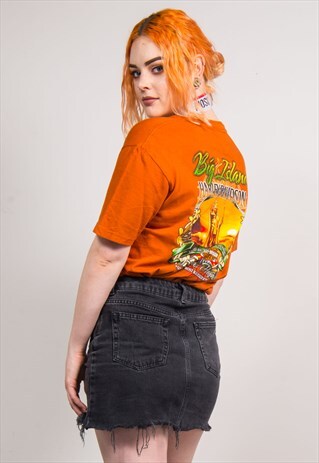HARLEY-DAVIDSON HAWAII VINTAGE 90'S ORANGE T-SHIRT