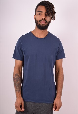 LEVI'S MENS VINTAGE T-SHIRT TOP LARGE NAVY BLUE 90S