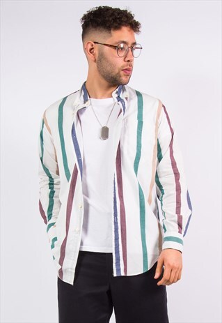 90'S VINTAGE RALPH LAUREN CHAPS STRIPED SHIRT