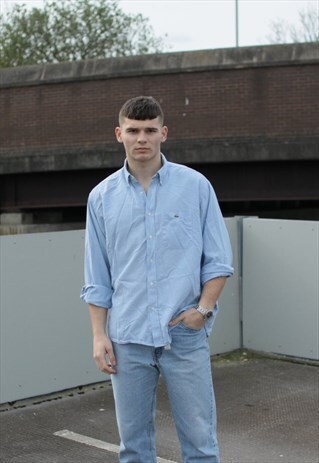 VINTAGE BLUE CHEMISE LACOSTE SHIRT