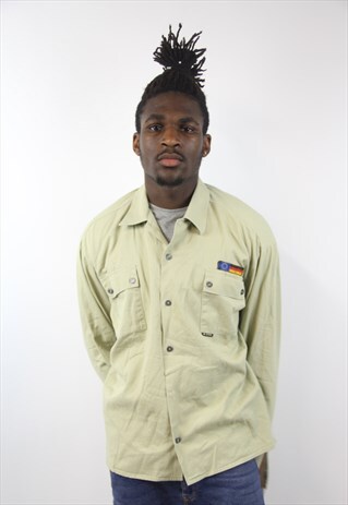 VINTAGE ARMY BEIGE SHIRT