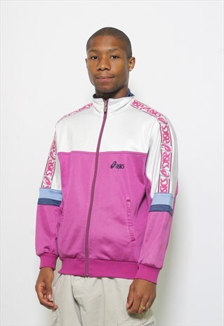 VINTAGE ASICS PINK TRACK JACKET