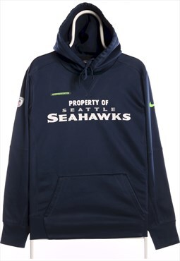 Nike 90's Seattle Seahawks NFL Hoodie Small Navy Blue