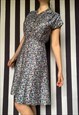 VINTAGE 80S MIDI FLORAL SHIRT DRESS, PRAIRIE, UK10 MEDIUM