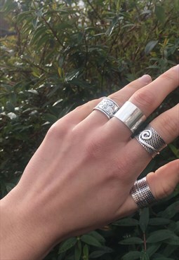 Vintage Solid Sterling Silver 925 Chunky Plain Band Ring