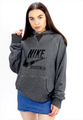 90'S RETRO GREY OVERSIZED HOODIE