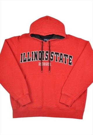 VINTAGE ILLINOIS STATE RAVENS HOODIE SWEATSHIRT RED SMALL