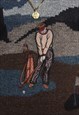 VINTAGE GOLF ABSTRACT CRAZY PATTERNED JUMPER MULTI