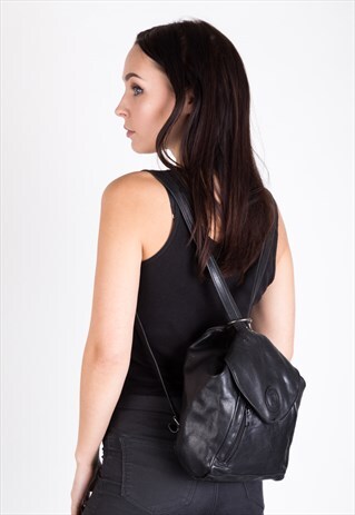 VINTAGE 90S LEATHER BACK PACK, HAND BAG, SLING BAG