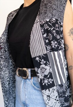 Double-sided black and white vest