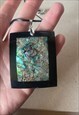 LARGE RECTANGLE SHELL PENDANT NECKLACE