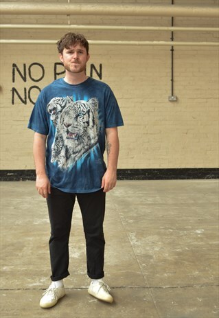 VINTAGE 90S GRUNGE WHITE TIGER TSHIRT