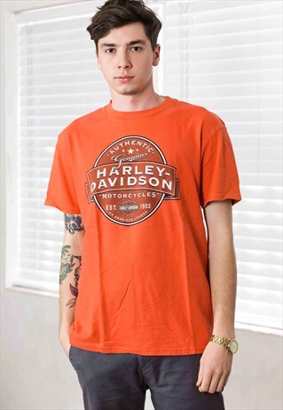 VINTAGE HARLEY DAVIDSON T-SHIRT LOGO 90S L 8