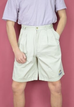 Vintage beige classic cotton shorts {S20}
