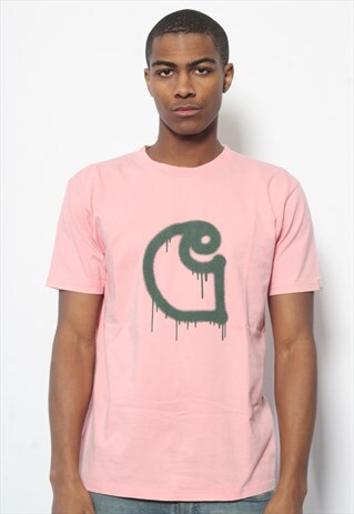 VINTAGE CARHARTT BIG LOGO T-SHIRT PINK