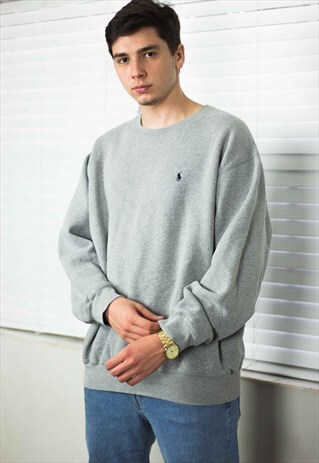 VINTAGE POLO RALPH LAUREN SWEATSHIRT JUMPER LOGO 90S XL 19.5