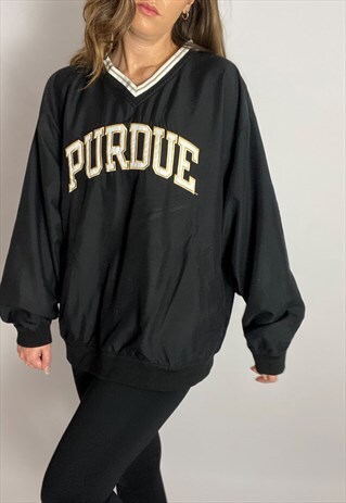 VINTAGE VARSITY JACKET IN BLACK