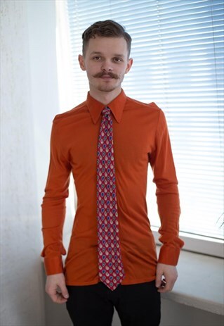 VINTAGE 70'S RED PATTRNED TIE