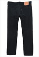 VINTAGE LEVI'S BLACK CORDUROY TROUSERS - W34 L32