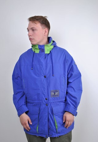 80S SCHOFFEL VINTAGE TRAVEL PARKA JACKET, SIZE L