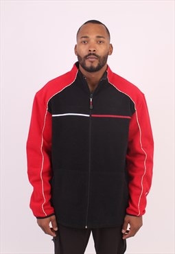 Men's Vintage Tommy Hilfiger Red/Black Fleece Jacket